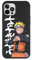 Official Naruto iPhone 12 Pro MAX Case, Japanese Text White to Protect Your Mobile Phone, Black Liquid Silicone Flexible Case with Official License