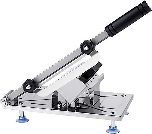 ZORZA Manual Meat Slicing Machine, Frozen Meat Slicer, Mutton Roll Food Slicer,Stainless Steel Adjustable Thickness Meat Cutter,for Freezing Beef and Mutton Vegetables Cheese