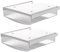 TUKA 2X 1,7L Unterschreibtisch-Schubladen 21x18x5,4cm, Selbstklebende Schubladen, Versteckte Unterbauschublade Aufbewahrungsbox unter Schreibtisch, Utensilien Stiftebox Matte Transparent 2er TKD8608