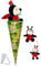 alles-meine.de GmbH Schultüte - incl. Plüschtier - Marienkäfer Viel Glück - 50 cm - mit Tüllabschluß - Zuckertüte - mit/ohne Kunststoff Spitze - für Mädchen & Jungen - Klee..