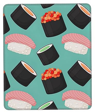 ZISHAK Sushi Food Pattern1 Tapis de souris personnalisé épais, lavable, base en caoutchouc antidérapant