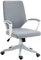 Vinsetto Bürostuhl Schreibtischstuhl Home-Office-Stuhl mit Wippenfunktion Rückenlehne höhenverstellbarer dick gepolstert ergonomisch 360°-Drehräder Polyester Nylon PP Grau+Weiß 62x69x92-100 cm