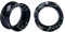 Longbeauty 1 Paar Silikon Ohrpiercing Ohr Tunnel Flesh Expander Stretcher Earlets Plug Gauges Double Flared Weich für Ohrläppchen, Schwarz/Grün, 16MM
