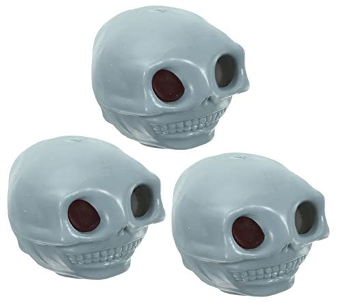 ibasenice 3St Skull-Pinch-Musik Kinderspielzeug Halloween deko Halloween fidgets Skulls Sensory Stress Balls Halloween-Spielzeug Spielzeuge Bulk-Stressbälle Squeeze-Totenkopf-Spielzeug