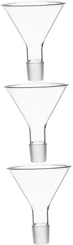 Gatuida 3 Uds Embudo Triangular De Vidrio Aparato De Laboratorio Aceite Esencial