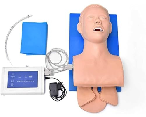 XUEQI Erwachsene Intubationsmodell, Trachealintubationssimulator, PVC Erwachsene Intubation Manikin Unterrichtsmodell, Airway Management Trainer Tracheale Intubation Trainingssimulator Model