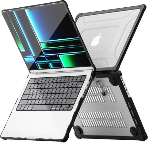 TECHGEAR Custodia compatibile con MacBook Pro 14 pollici 2023/2022/2021 Custodia protettiva rigida a scatto con guscio rigido con supporto per M3 A2992, A2918, M2 A2779, M1 A2442 Pro Max Chip Custodia