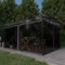 Willood Pavillon mit Moskitonetz & LED-Lichterkette 4x3x2,73m Anthrazit