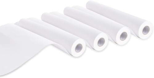 JMIATRY 4 Rolls Drawing Paper Roll, 44cm x 25m | White Art Paper Roll, Art Easel Paper for Art Sketch Paint Drawing Board