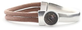 QOSS Armband BREGJE braun Stein copper rund Größe M