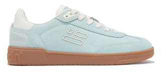 D.Franklin Zapatillas Bajas Piel Serraje Rebel Basic Flag Azul Cielo - Zapatillas de Vestir para Mujer - Moda Casual - Talla (41) - Modelo Flag