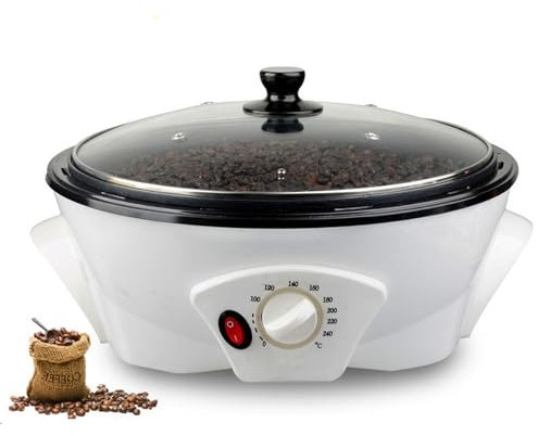 Naturalpowev Máquina tostadora de café para Uso doméstico, tostadora de café eléctrica para el hogar con Ajuste de Temperatura de 0 a 240 ℃, tostadora de café para el hogar con Granos de maní
