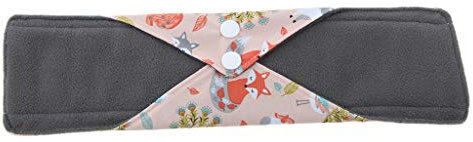 Serviettes hygiéniques lavables en bambou gris charbon de bambou 30 cm
