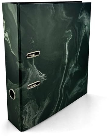 Netuno Design 1x Ringordner DIN A4 70 mm breit mit 2 Ringen Marmor-Design für Schule Büro Zuhause Dokumente Schulhefte Zeichnungen Schulordner a4 Ordner Karton Kunststoff Büroordner Akten-Ordner