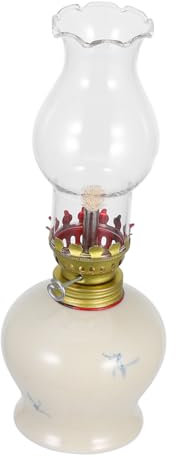 Cabilock Hurrikan-öllampenglasersatz Klar Petroleumlampe Vintage Deko Keramik Lampe Öllampenschirm Für Innenbereich Notbeleuchtung Zu Hause