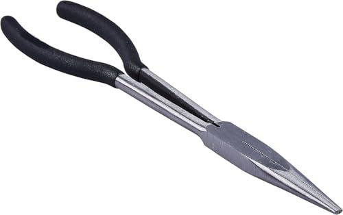 11” (280mm) Professional Extended Reach Precision Straight Long Nose Plier Extra Long for Tight Spaces Straight Jaw, Strong & Durable- Industrial-Grade, Extra Reach Tool