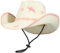GEMVIE Chapeau de Cowboy de Paille dégradé pour Hommes Femmes Large Bord Panama Fedora Chapeau de Cowgirl Plage Soleil Chapeaux