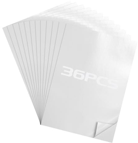 Chovbe Hojas adhesivas de doble cara, 36 unidades, A4, cinta adhesiva transparente de plástico para manualidades, álbumes de fotos, fabricación de tarjetas y envoltura de regalos