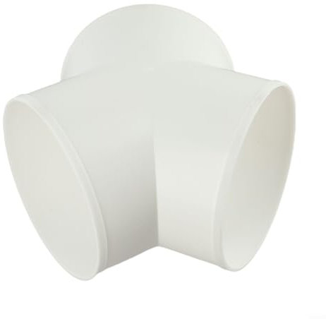 Volakebeing Circular Equal Y Piece Plastic Duct Connector,Air Con Tube Exhaust Hose Splitter for Cooker Hood Ventilation Pipe,PVC Ducting Joint for Extractor Fan Bathroom Hydroponics(150mm)