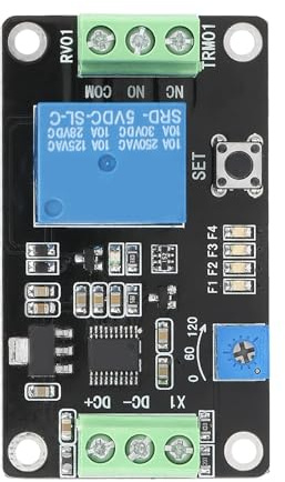Watris Veiyi Relé de tiempo de 5 V, relé de tiempo de retardo, relé autobloqueante, temporizador Super 555 DC, autobloqueo y función de retardo de disparo