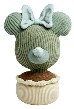 Disney in Bloom, Minnie 18cm tall plush plant, weighted bottom for display or collection suitable for gifting, birthday or Christmas
