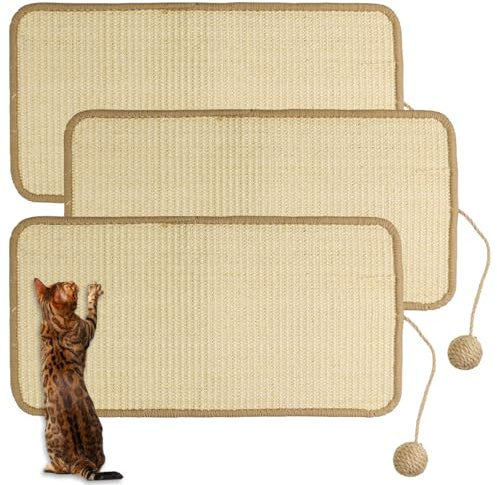 3 Pezzi Tappetino Tiragraffi per Gatti,Tiragraffi Orizzontale,Anti Scivolo