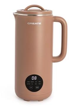 CREATE VEGAN Milk Maker / Multifunktions-Maschine für Gemüsemilch, Mokka, programmierbar bis zu 12 Stunden, 6 automatische Programme, 800 ml, 2-in-1, klumpenfrei, 600 W