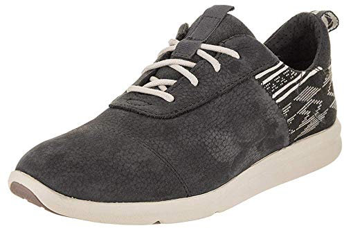 TOMS Women's Cabrillo Polyester Sneaker, 4.5 UK, Black Terry Cloth