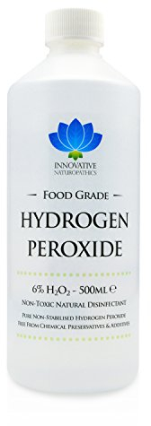 Food Grade Hydrogen Peroxide - Purest Grade 6% - 500ml - Unstabilized and Additive Free - 20 vols