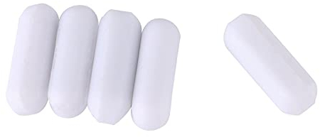 Akozon Magnetrührstäbchen 5 stücke Typ-C Weiß Farbe PTFE Rühren Bar Labor Rührer Flea Lab für Magnetische Mixer(C5*15mm)
