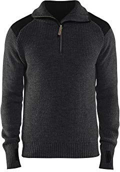 Blakläder Wollsweater, Dunkelgrau/Schwarz,