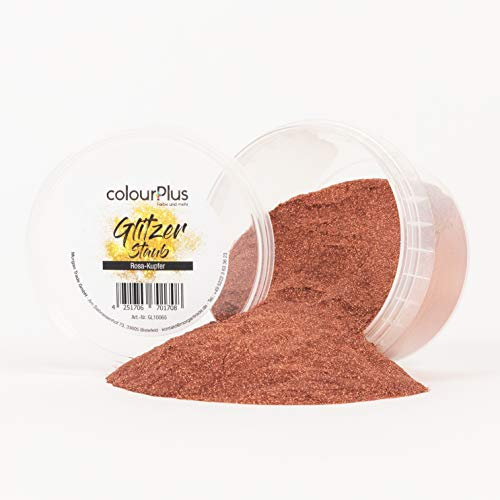 colourPlus Glitzer Staub (Rosa-Kupfer) Glitter-Zusatz zum Veredeln von Wandfarben auf Wasserbasis oder zum Basteln, Made in Germany