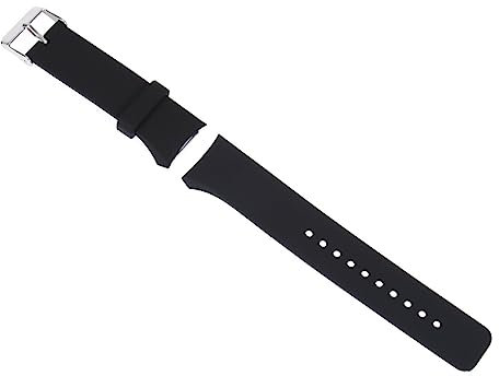 ibasenice Cinturino per Samsung Gear S2 - Cinturino di ricambio per cinturino in silicone sportivo ispessimento cinturino da polso morbido per smartwatch samsung gear s2 sm-r720 / r730 (nero), Nero ,