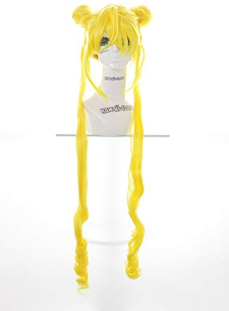 TM-255A Sailor Bunny Usagi gelb 105cm Dutt Twin Tail Zopf Lolita Cosplay Perücke Wig Anime Manga