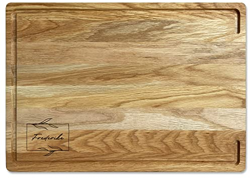 LOOXIS Personalisiertes Premium Schneidebrett mit Namen graviert – 40x30 cm, Eichenholz, Saftrille, Steakbrett, Charcuterie Board – Geschenkidee Männer, Frauen, Vatertag, Muttertag, Einzug – Motiv 5