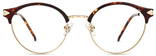 Firmoo Blaulichtfilter Brille Damen Herren Entspiegelung UV-Beschichtung Metall Brillefassung