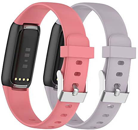 BDIG 2Pcs Armband Kompatibel Für Fitbit Luxe Silikonarmband, Sport weiches Ersatzarmband Silikon Uhrenarmband Ersatz mit Fitbit Luxe