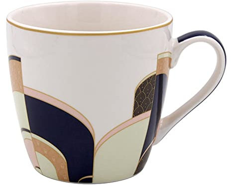 The Leonardo Collection LP94692 Art Deco Breakfast Mug, Fine China, Boxed, Multicolour