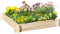 Outsunny Huerto Urbano Arriate de Madera de Jardín Cuadrada Jardinera Macetero para Cultivos Plantas Flores Hierbas Terraza 100x100x16 cm Natural