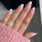 Brishow Rosa Nägel zum Aufkleben Kurze Künstliche Nägel Almond Press on Nails mit Herz Ballerina Acryl Falsche Nägel24 Stück für Frauen und Mädchen