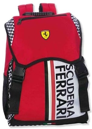 Ferrari , Zaino Estensibile Kids Unisex Bambini E Ragazzi, Rosso (Red), Taglia unica