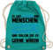 Turnbeutel Rucksack - Handball WM 2023 Trikot Ersatz - Es gibt 2 Arten von Menschen - Torwarte - Unisize - Türkis - halbball 25. geburtstag handballer geschenk hanball fans fan em geschenke spruch