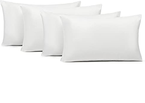 OHS 4 x Pack Set Of Soft Touch Anti Allergy Bounce Back Medium Hypo Allergenic Luxury Hollowfibre Filled Pillow UK, White