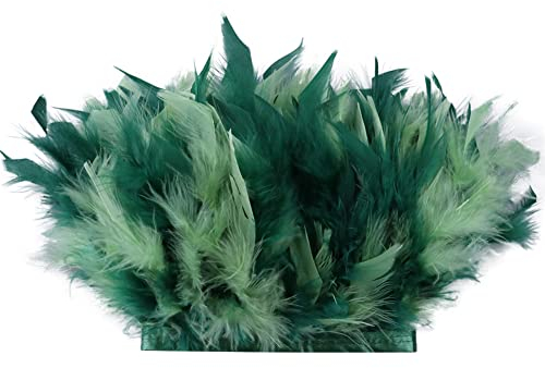 Uposao Ribete de Plumas de Pavo de 2 m de Marabú, Falda de Vestido, Accesorio de Decoración para Hogar, Bricolaje, Disfraces, Manualidades, Costura