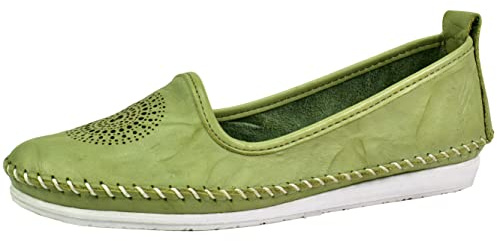 Andrea Conti 0023410 Damen Slipper Ballerina Mokassins Leder, Größe:38 EU, Farbe:Mehrfarbig