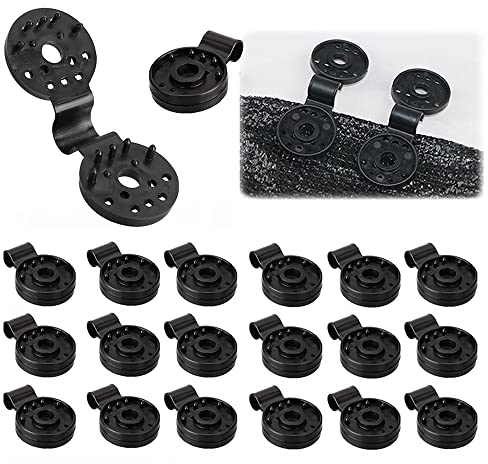 YEJAHY 20 clips de plástico para tela de protección, clip especial con ojal, red de sombra, clip de red de jardín, para piscina, jardín, flores, sombra de césped