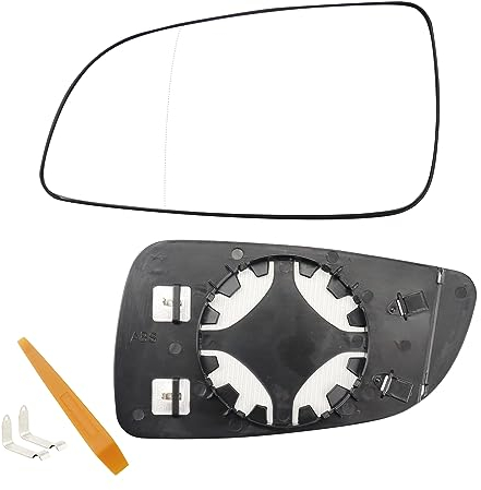 Spiegelglas Ersatz für Opel Astra H 2004-2008 beheizbar Fahrerseite Ersatzspiegelglas Außenspiegel Links Glas Asphärisch Außenspiegel Verstellbar Geeignet Rückspiegelglas ABS-Seitenspiegelglas(Links)