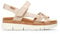 Pikolinos Keilsandalen in Leder Palma für Frauen Farbe Champagne
