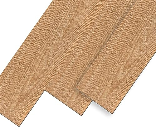 UISEBRT Pavimenti in PVC Autoadesivo Listoni in laminato vinilico, Effetto legno, 91,44 x 15,24 x 0,2 cm, 36 pezzi circa 5 m², Piastrelle Adesive PVC per Cucina Soggiorno Balcone, Quercia Calda