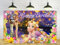 Prinzessin Rapunzel Hintergrund für Geburtstagsparty-Dekorationen, gelber Hintergrund für Party, Kuchen, Tischdekorationen, verheddertes Thema, Banner, 1,5 x 0,9 m